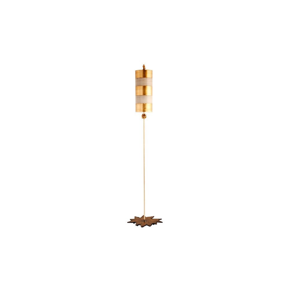 Golden Leaf Taupe Elegance Floor Lamp