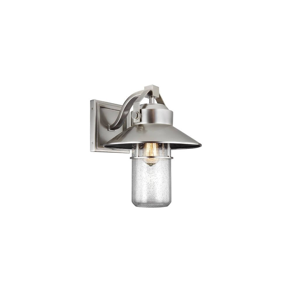 Boynton Large Outdoor Wall Lantern in Painted Brushed Steel Finish