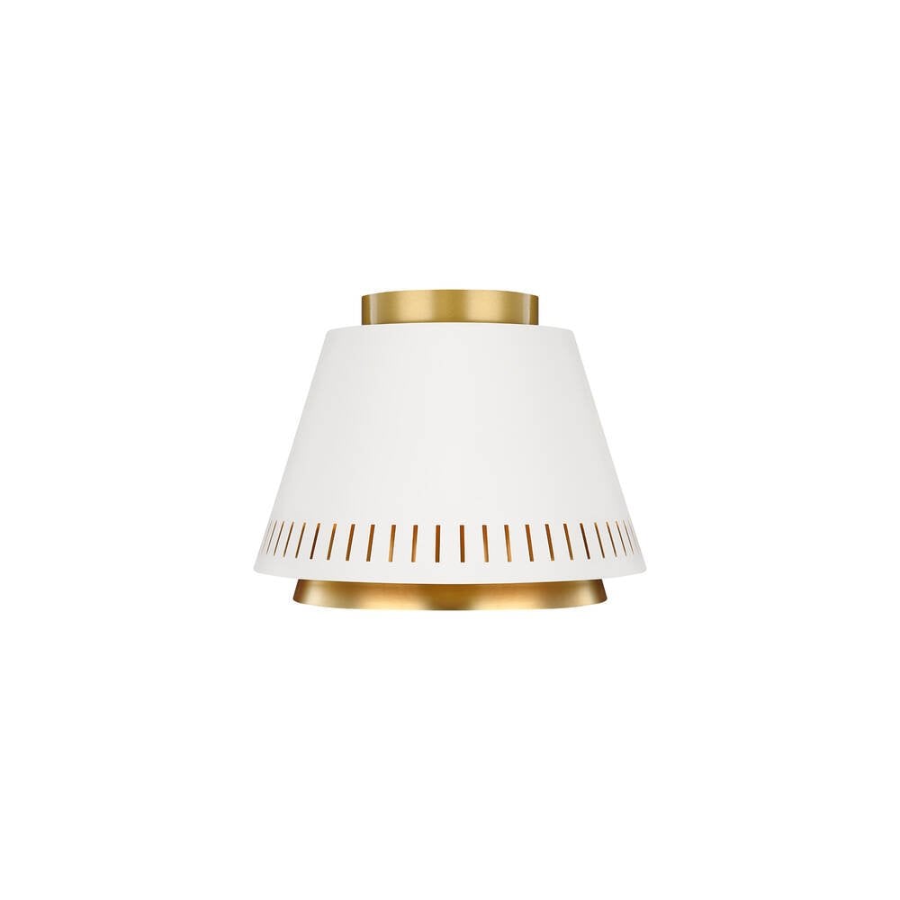 Carter Contemporary Matte White Flush Ceiling Light
