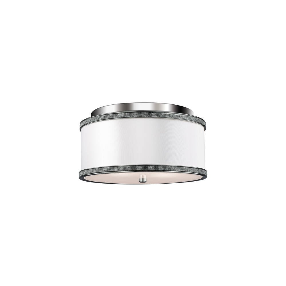 Radiant Elegance: Polished Nickel Flush Mount Fixture