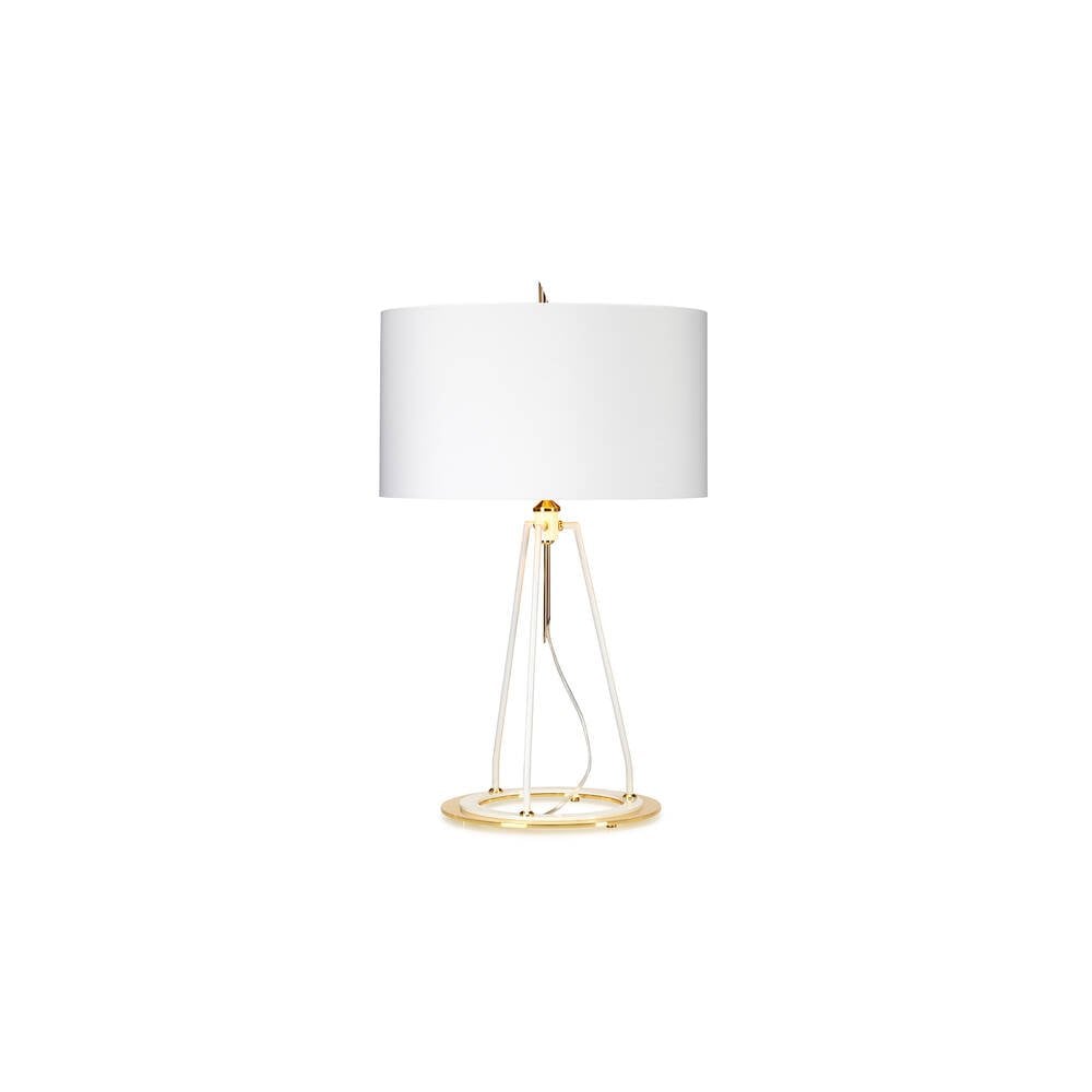 Elegant Ferrara Table Lamp - White and Gold Harmony