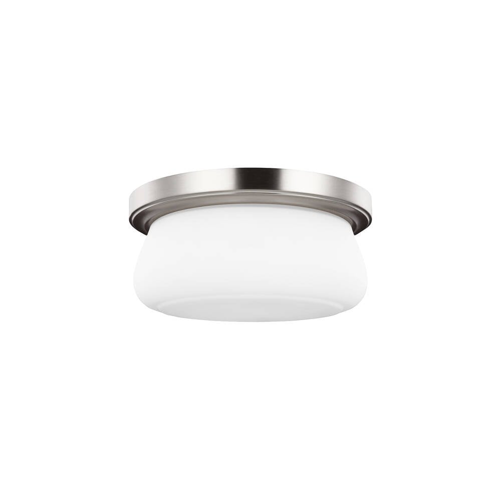 Vintner Satin Nickel 2-Light Bathroom Flush Mount Fixture