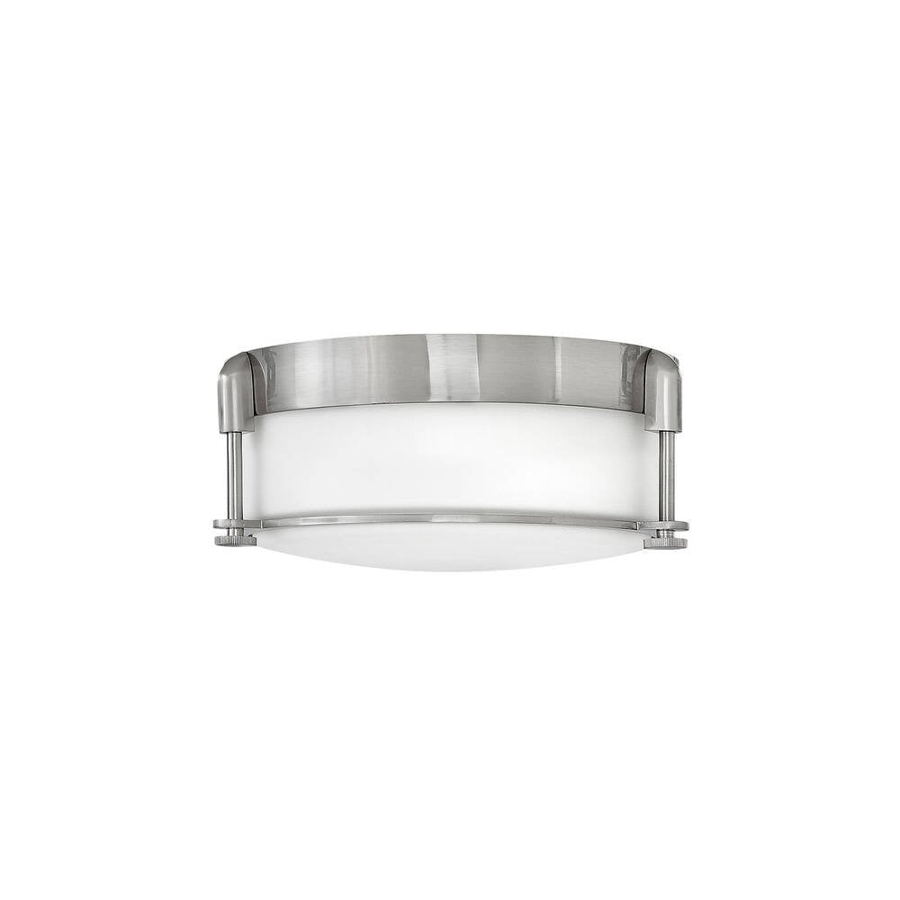 Colbin Brushed Nickel Flush Mount with Etched Glass