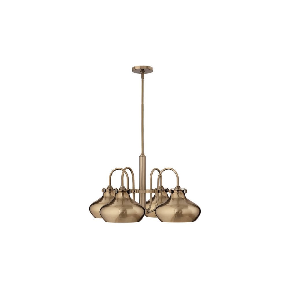 Elegant Brushed Caramel Chandelier with Four Lights