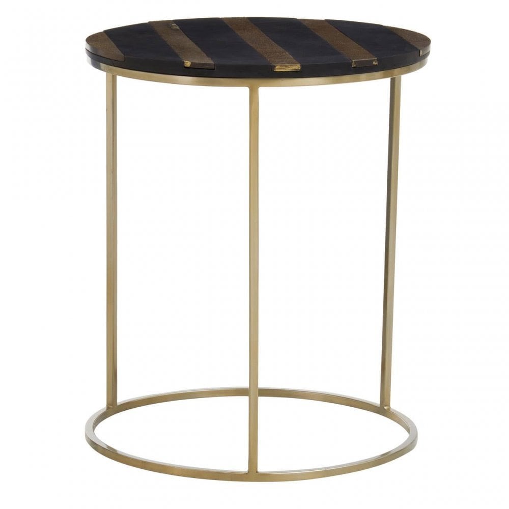 Aris Black And Gold Side Table