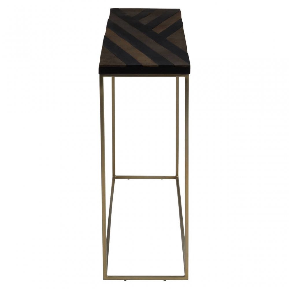 Aris Black And Gold Console Table