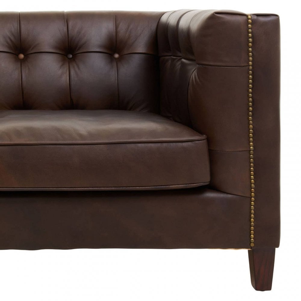 King Three Seat Buttoned Sofa