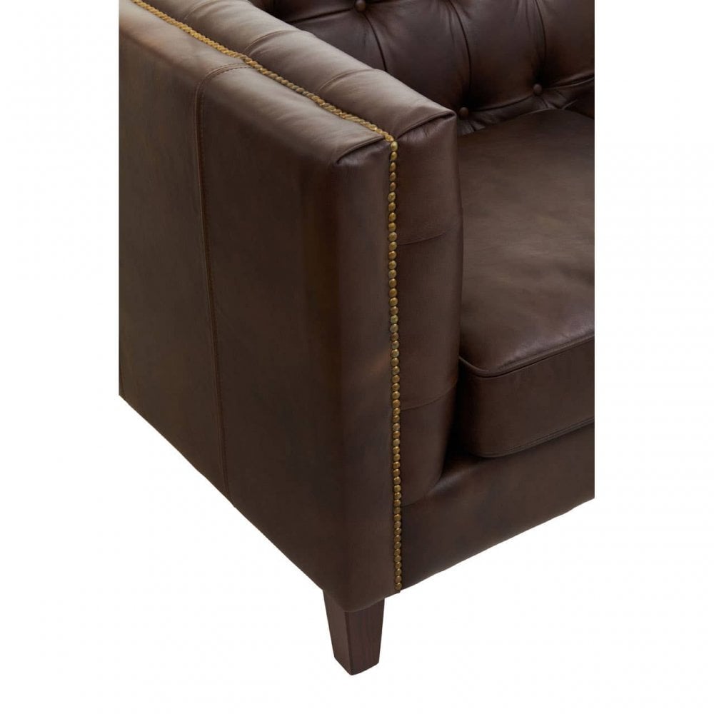 King Three Seat Buttoned Sofa