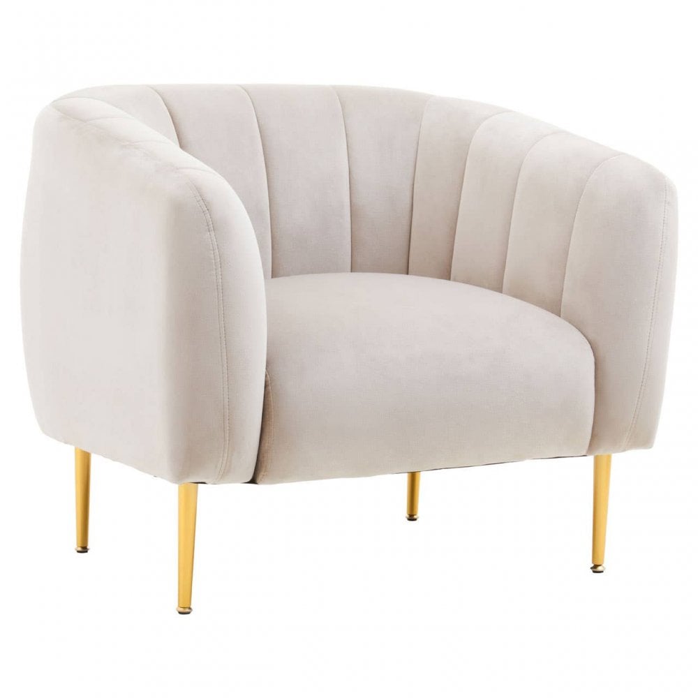 Yasmeen Silver Grey Velvet Armchair