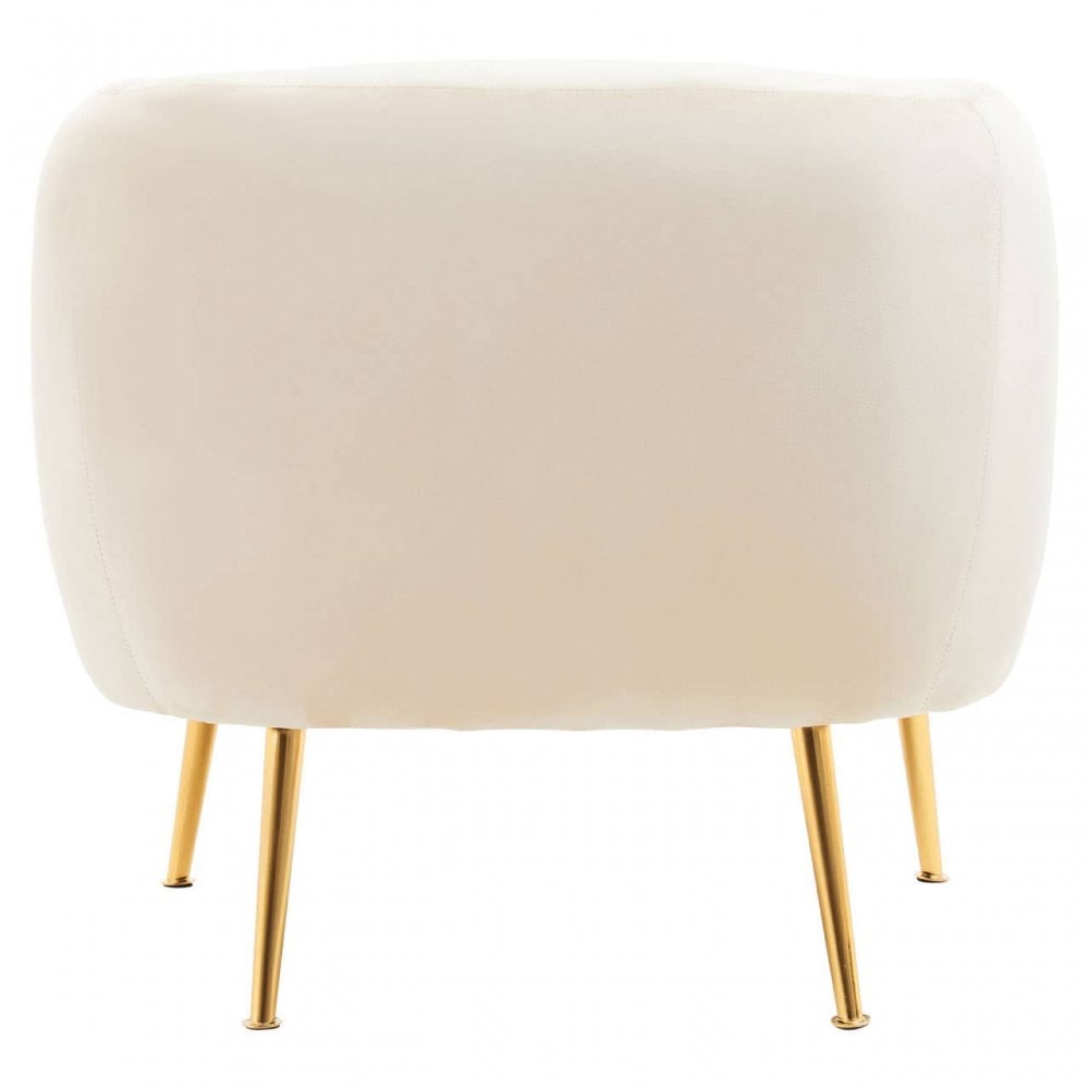 Yasmeen Dark Beige Velvet Armchair