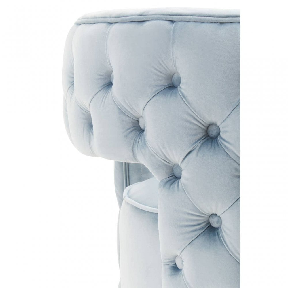Yasmeen Blue Velvet Swivel Chair