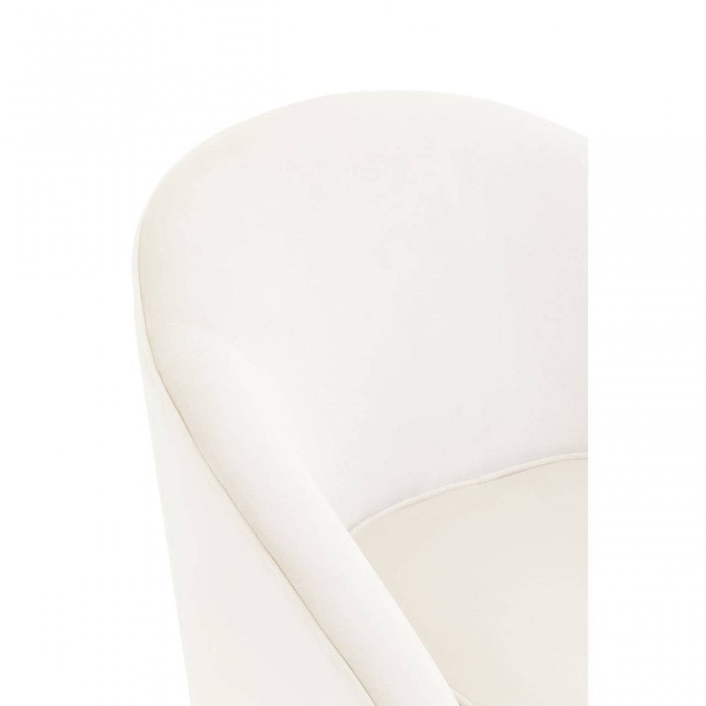 Yasmeen Beige Velvet Armchair