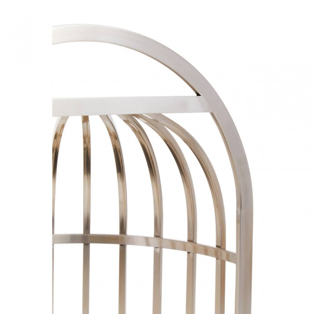 Eliza Brushed Silver Dome Cage Chair