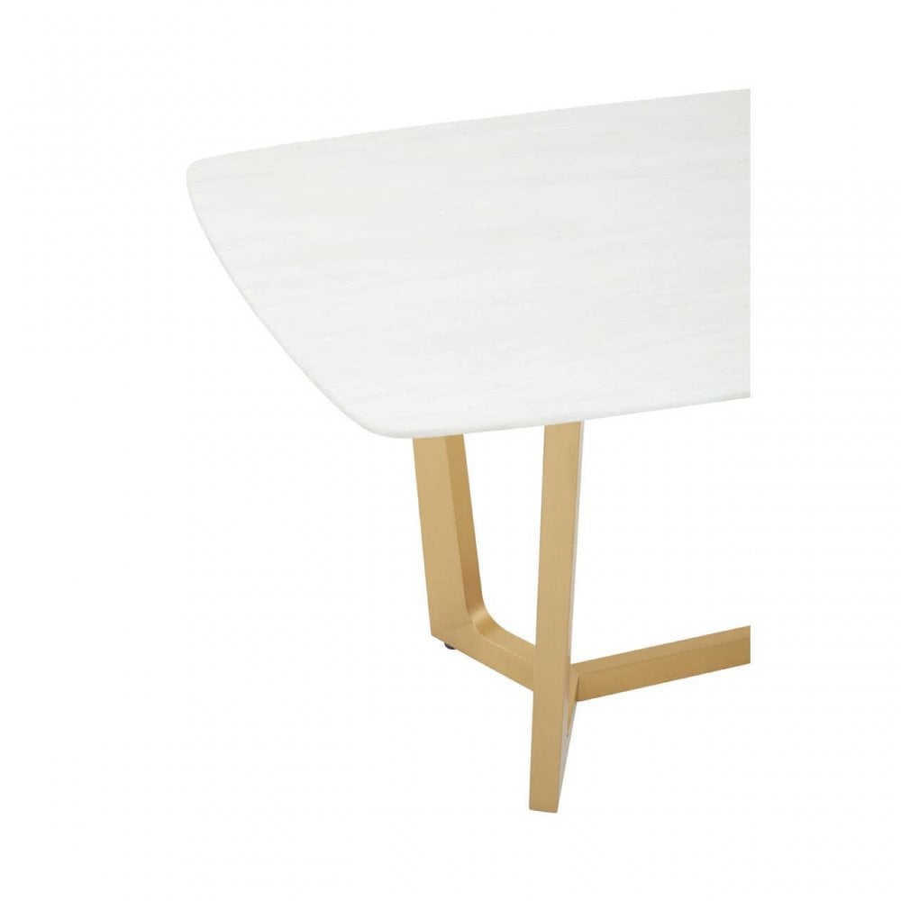 Moda White Marble Dining Table
