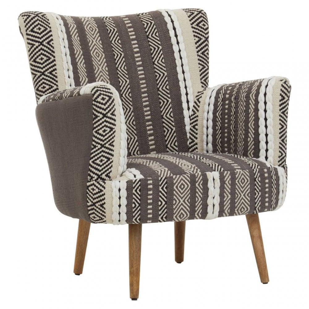 Cefena Grey And White Chair