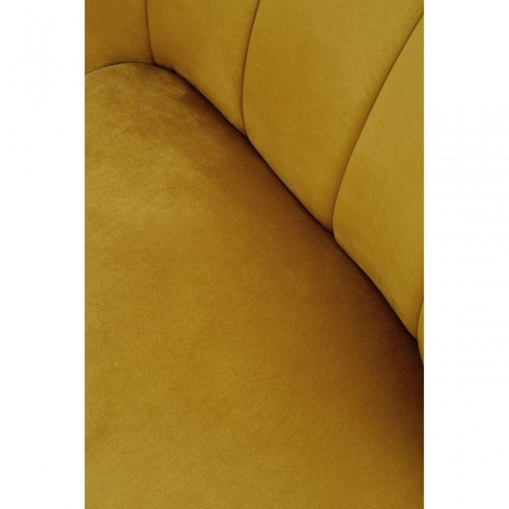 Yvette Mustard Velvet Chaise Lounge