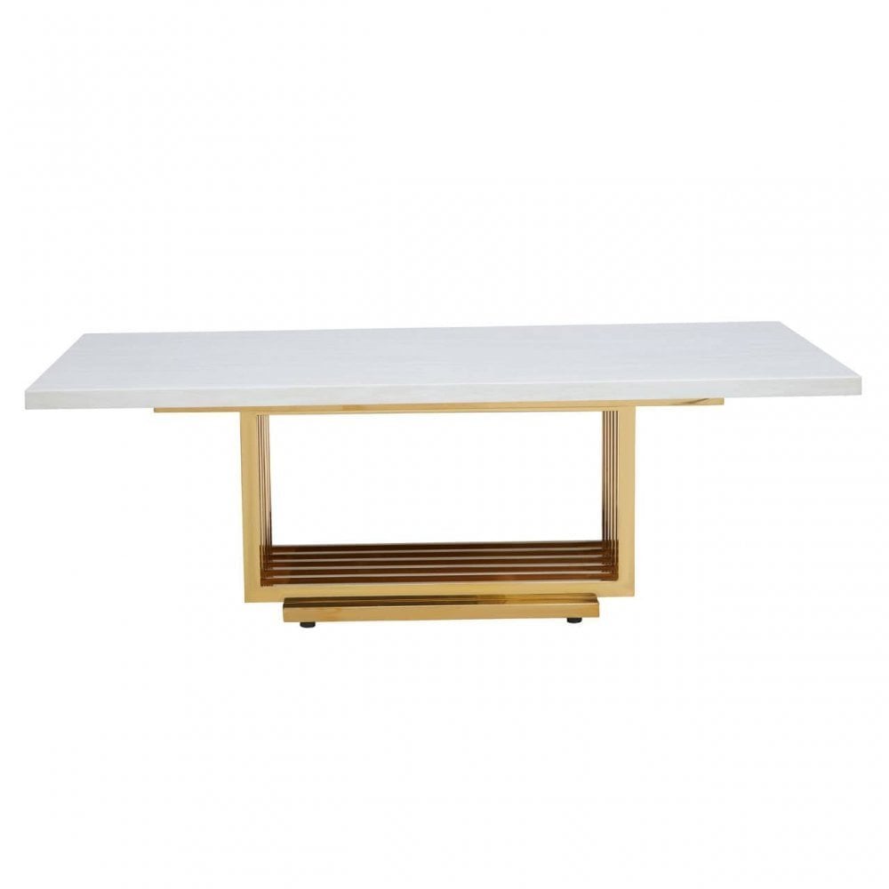 Moda Ivory White Marble Coffee Table