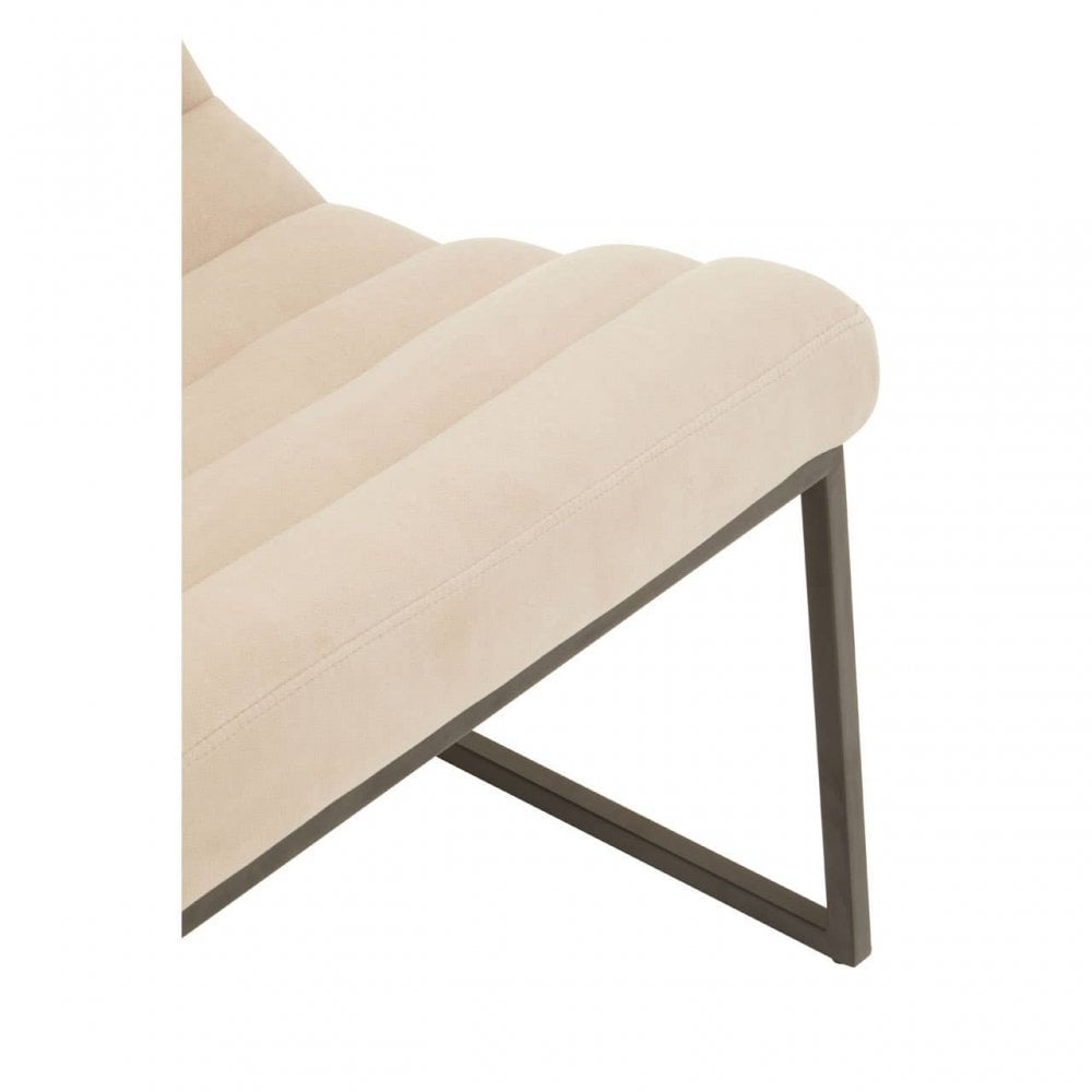 Vogue Ivory Velvet Cocktail Chair