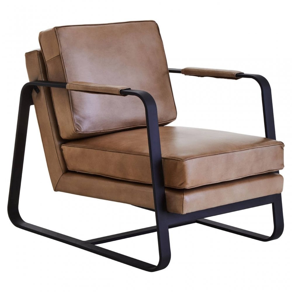 Buffalo Grey Genuine Leather Armchair