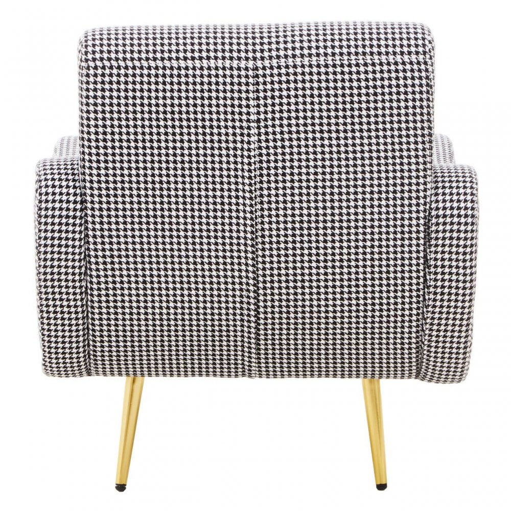 Holli White Checked Armchair