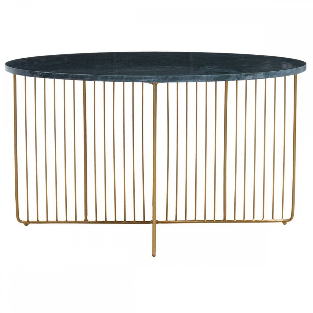 Nirva Green Marble / Gold Frame Coffee Table