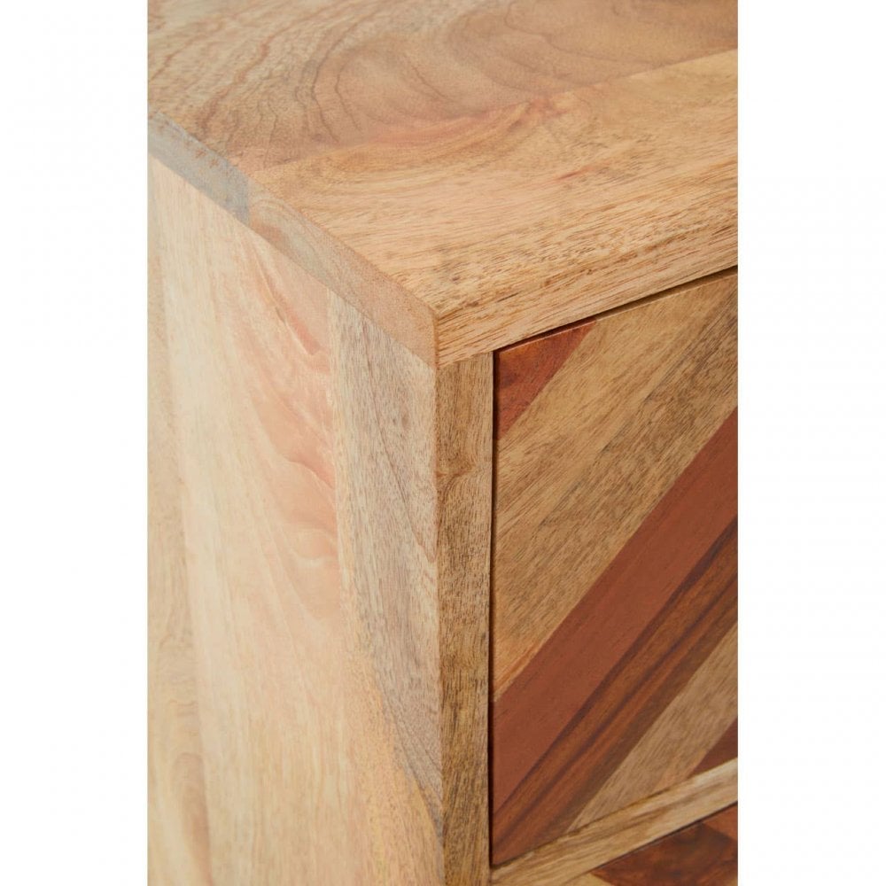 Boho Five Drawer Mango Wood Chest