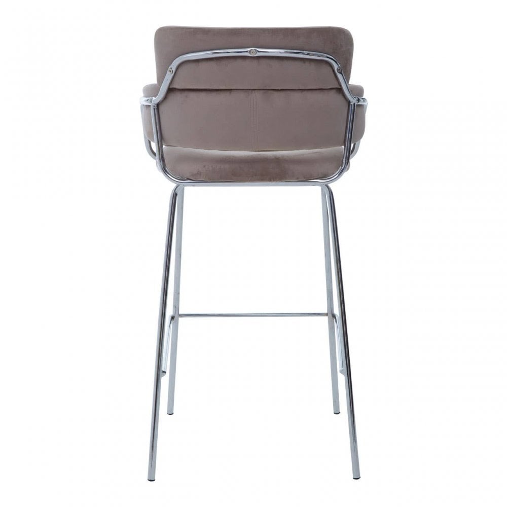 Tamzin Mink Velvet Bar Chair
