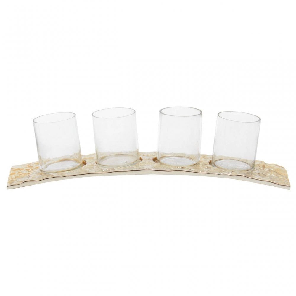 Akola Gold Rectangular Tealight Holder