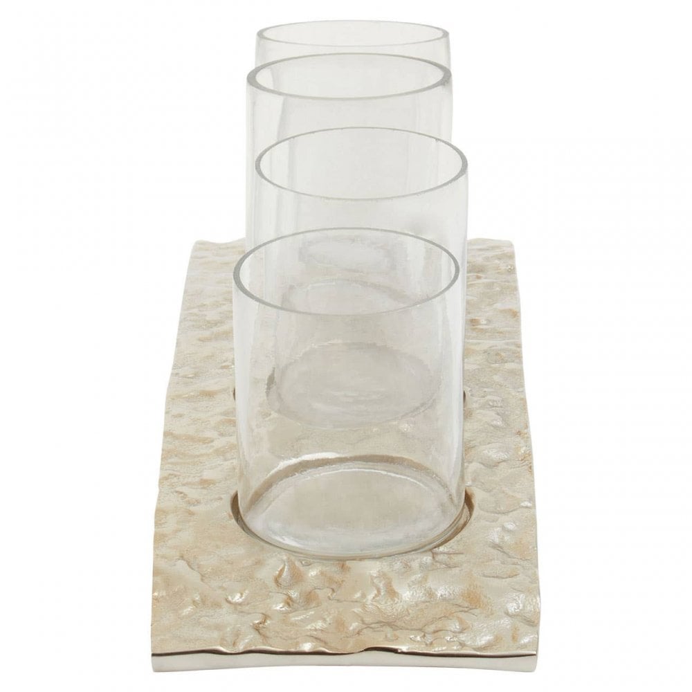 Akola Gold Rectangular Tealight Holder