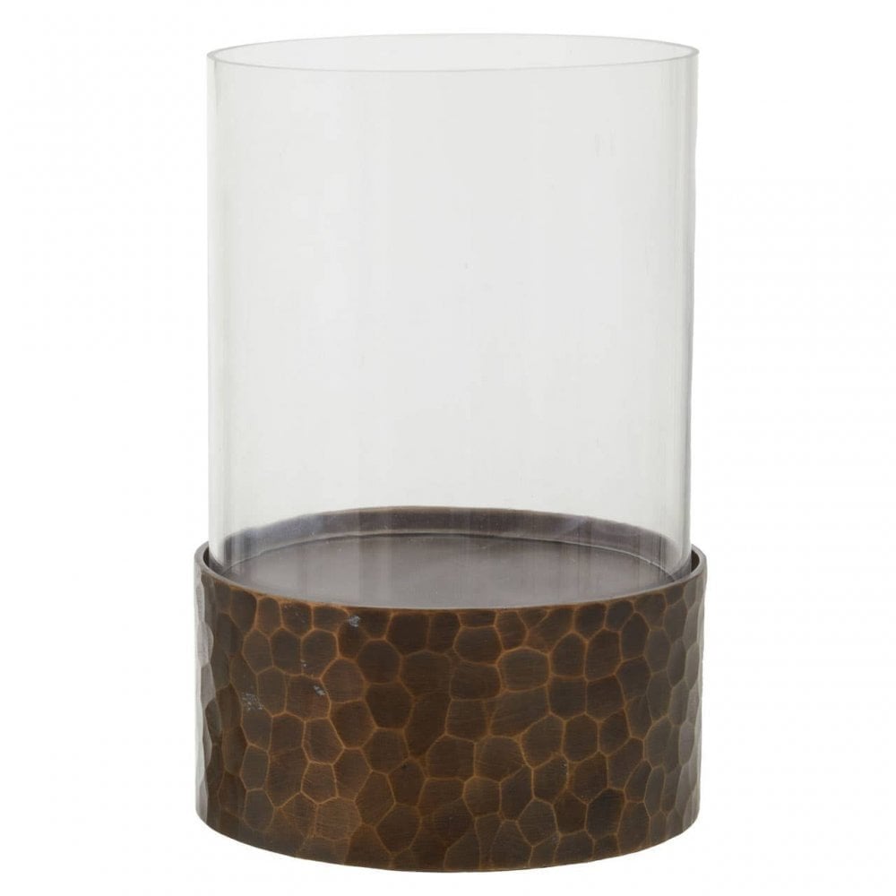 Akola Small Gold Hurricane Candle Holder