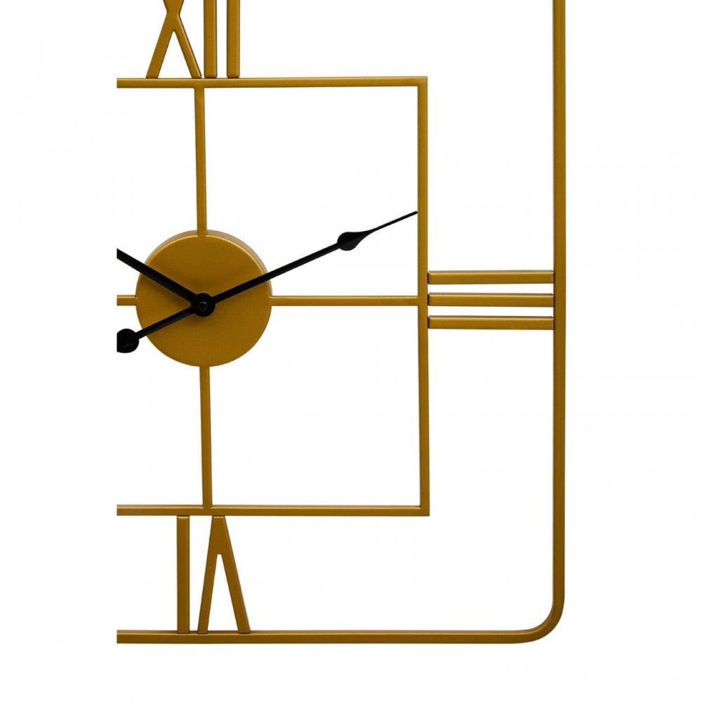 Kent Square Gold Finish Wall Clock