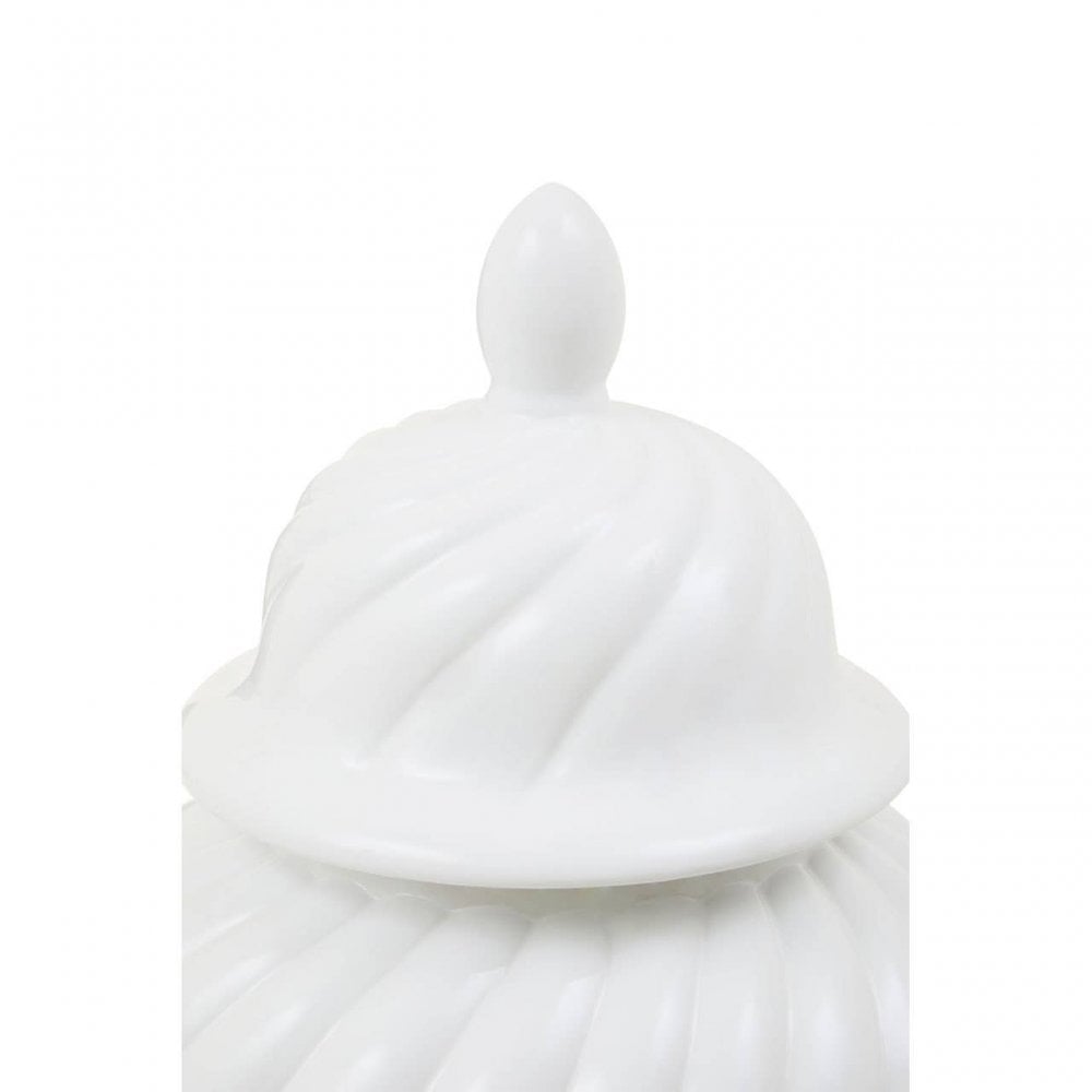 Damson Large White Ceramic Jar