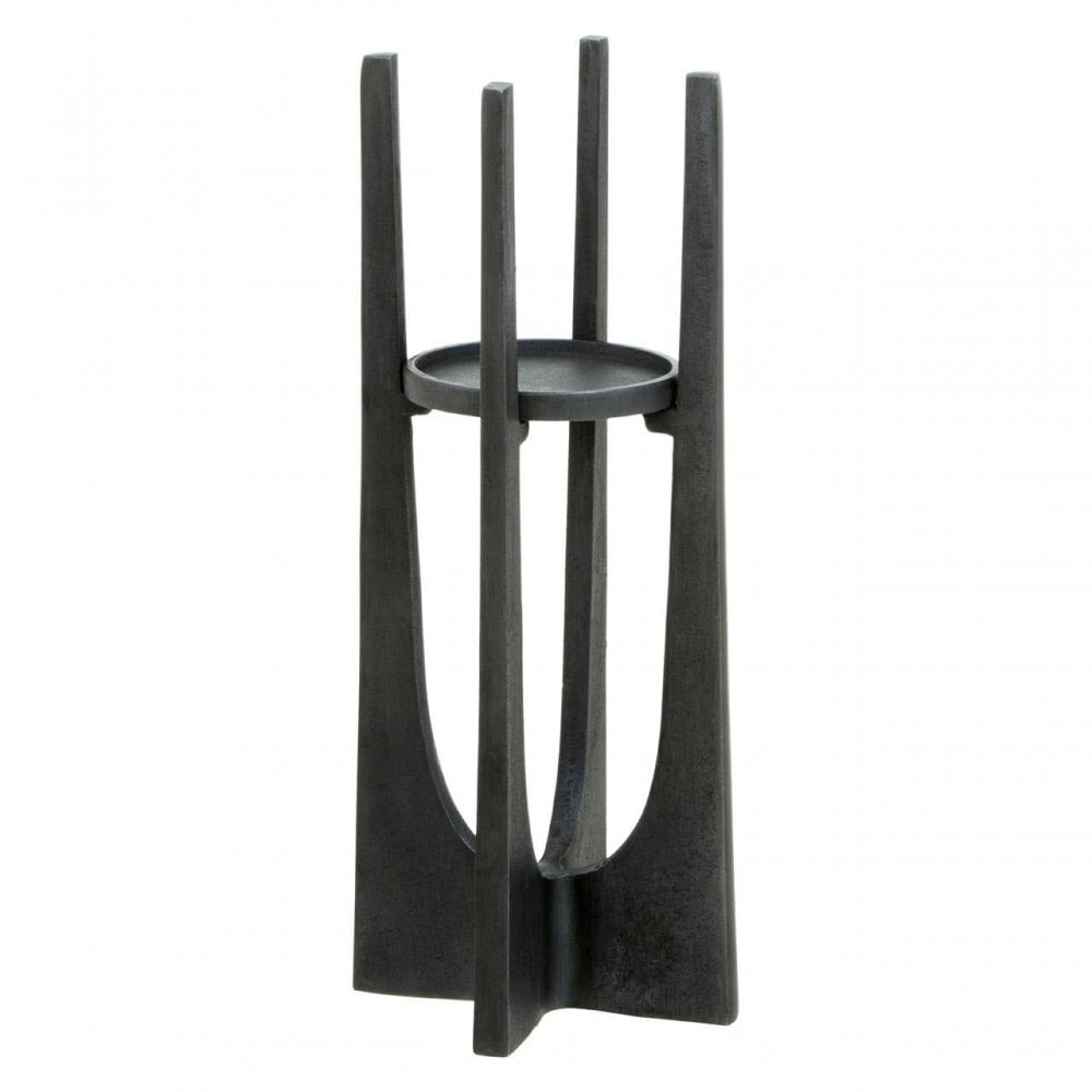 Dante Small Grey Candle Holder