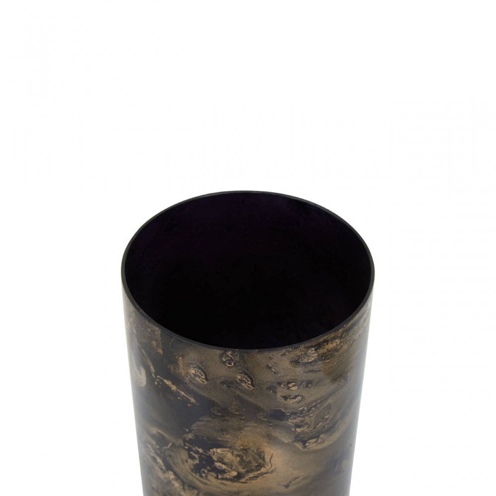 Gaia Black And Gold Small Candle Holder