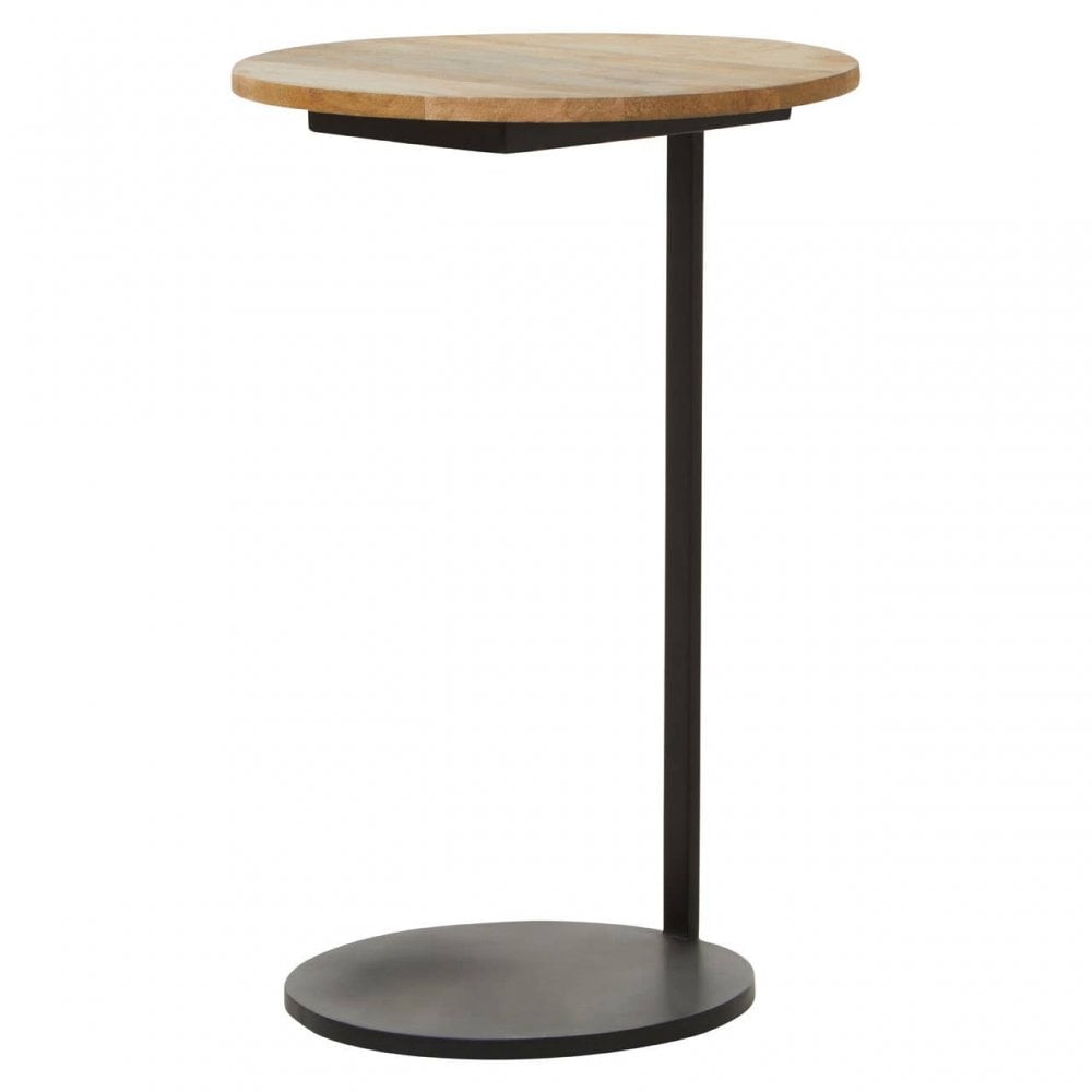 Corra Side Table With Wooden Marble Top