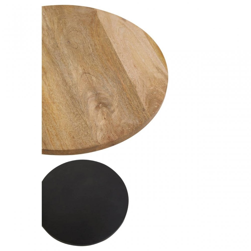 Corra Side Table With Wooden Marble Top