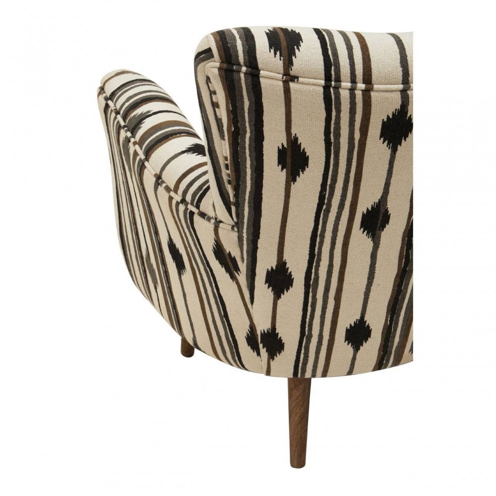 Cefena Armchair With Flared Arms