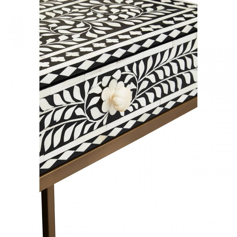 Fusion Console Table With Gold Finish Legs