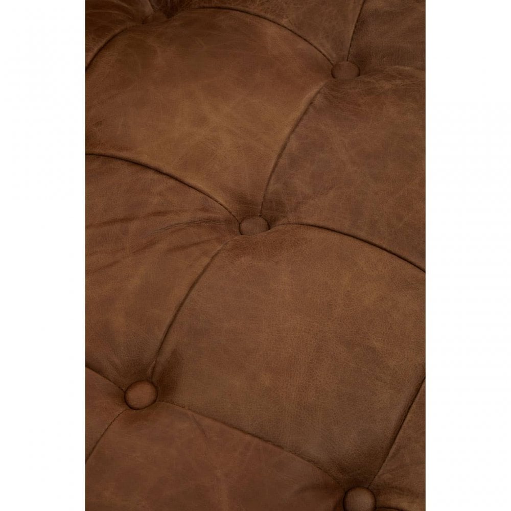 Hoxton Three Seat Tufted Leather Sofa