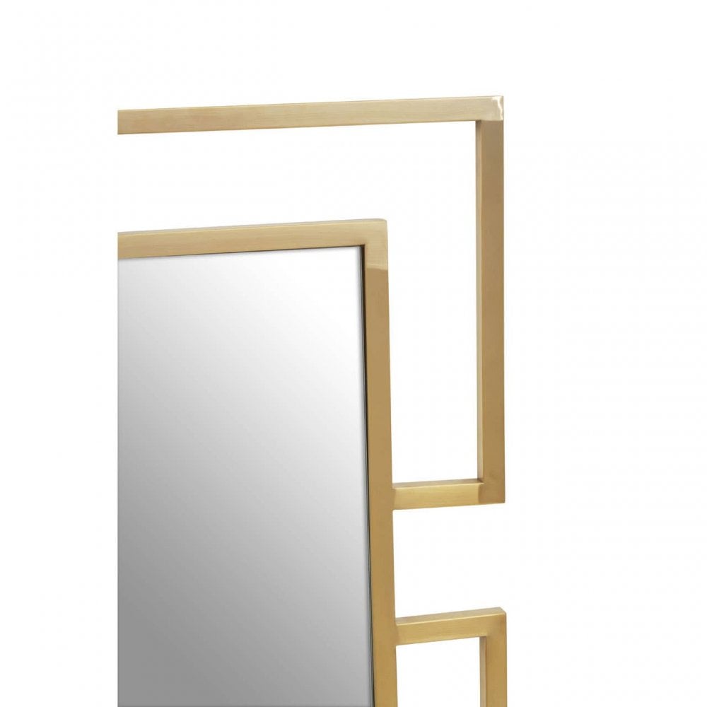 Allure Gold Brushed Small Wall Mirror