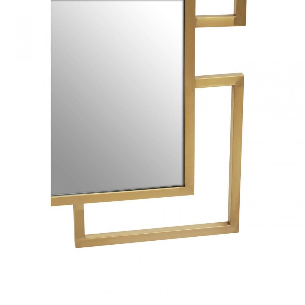 Allure Gold Brushed Small Wall Mirror