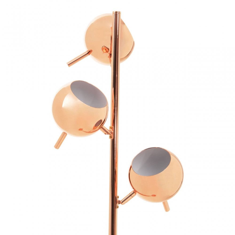 Karter Copper Finish Table Lamp With Three Lights