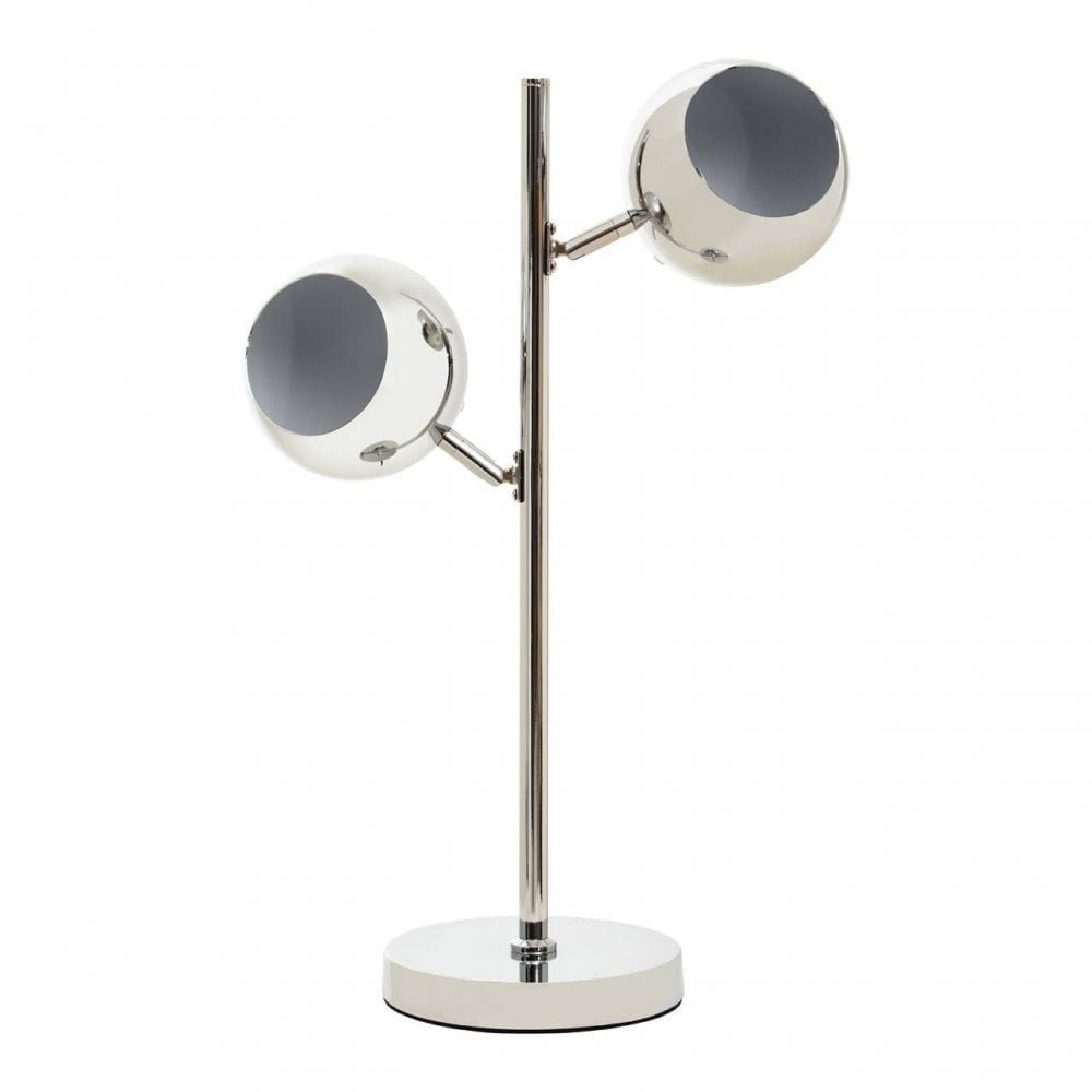 Karter Chrome Finish Table Lamp With Two Lights