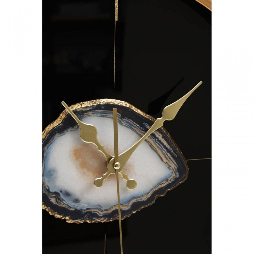 Celina Black And Gold Round Wall Clock