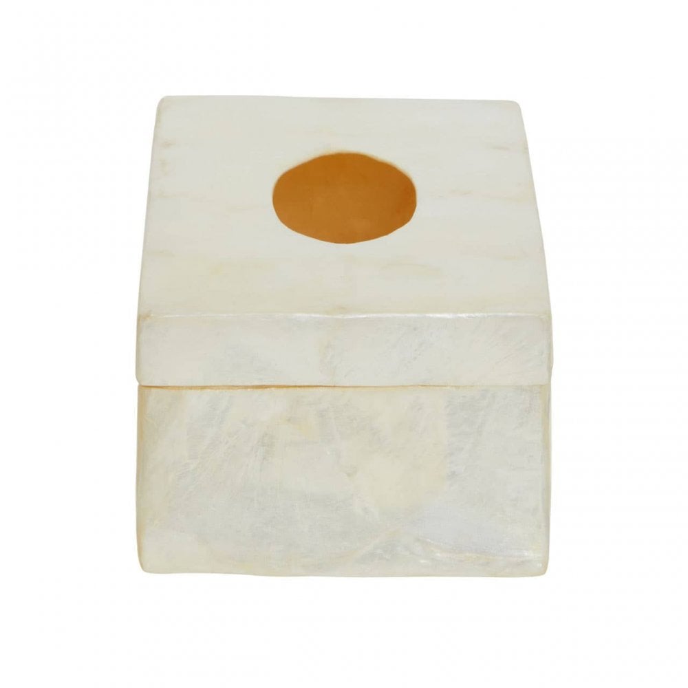 Palu White Tissue Box