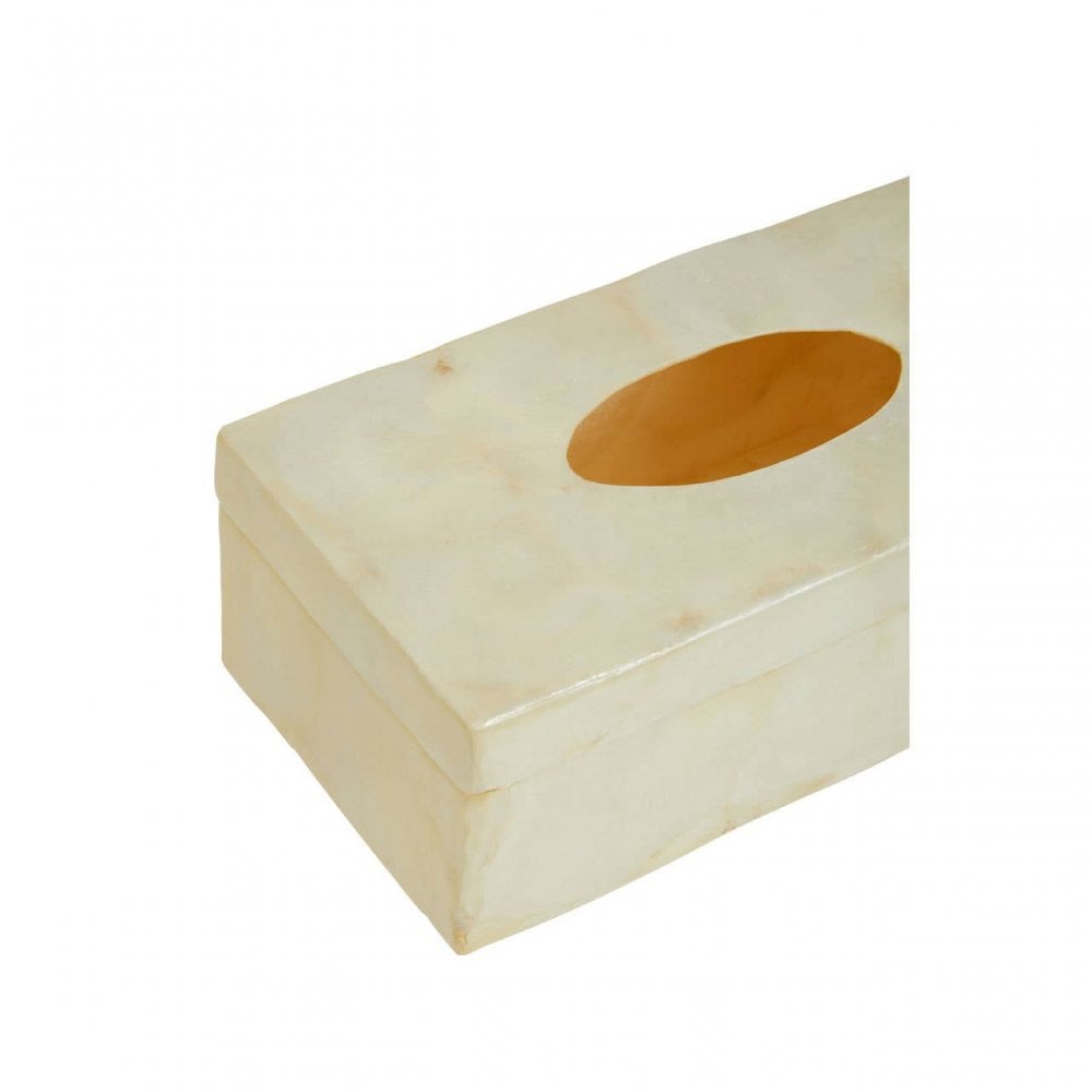 Palu White Tissue Box