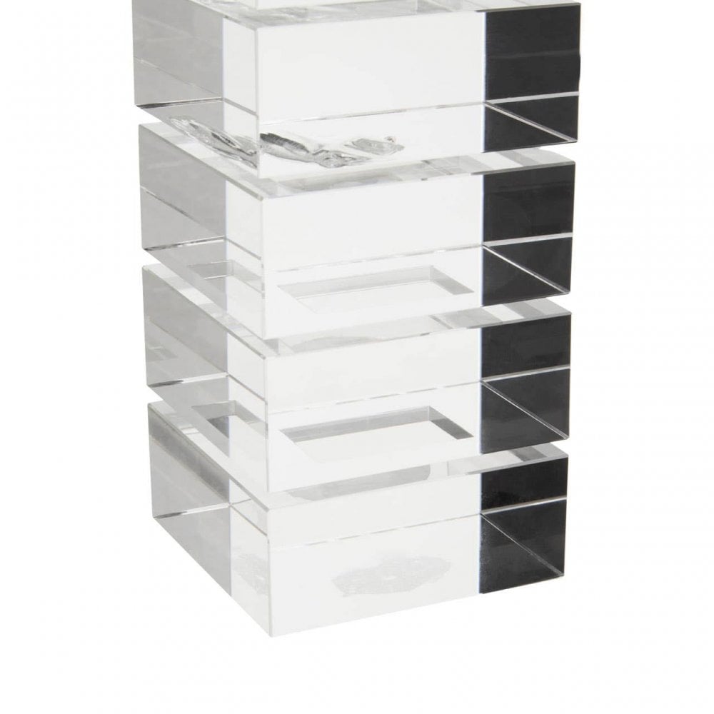 Carrie Clear Finish Small Candle Holder