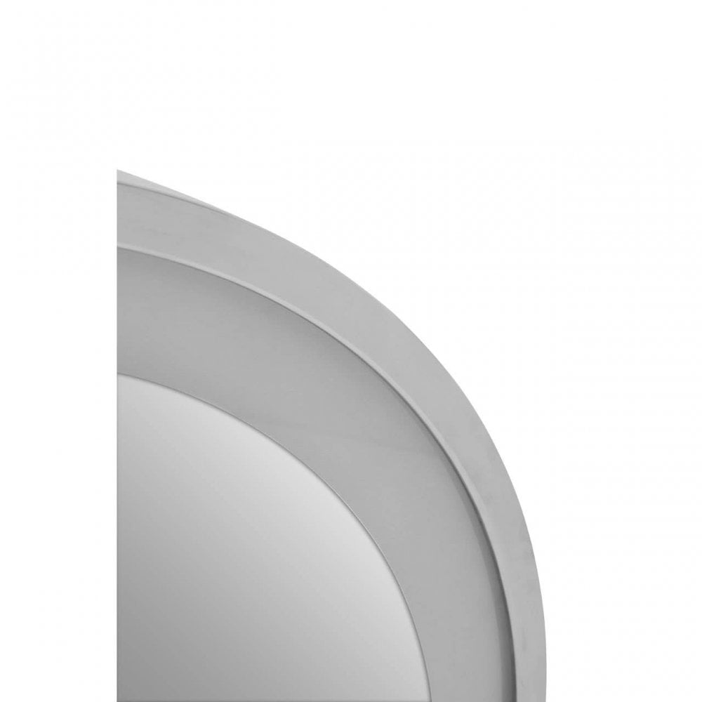 Avelino Illuminated Silver Round Mirror