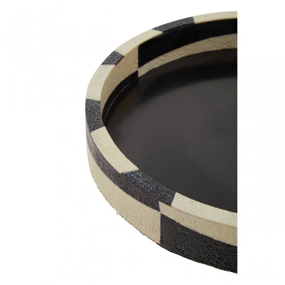 Ezra Black And White Tray