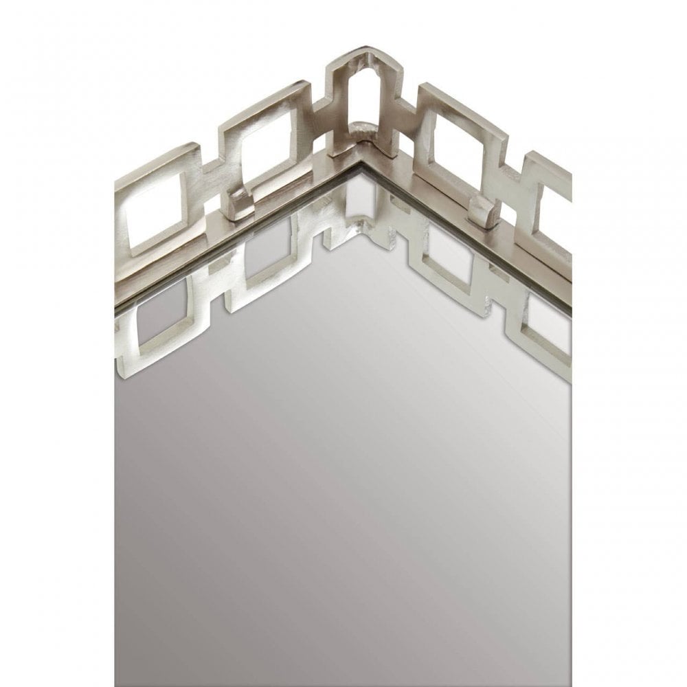 Rhoda Square Nickle Finish Mirror Tray